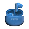 Faster FBT-440 Quest X Wireless Earbuds with ANC & ENC, Bluetooth 5.3, 10mm dynamic drivers, USB-C charging, and IPX4 water resistance.