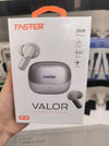 Faster Valor Wireless Bluetooth Earbuds with ANC ENC, Bluetooth 5.3, 10mm drivers, IPX4 water resistance, and USB-C charging.