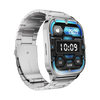 Login L-104 Elite Smart Watch with AMOLED display, Bluetooth calling, heart rate monitoring, SpO₂ tracking, and IP67 water resistance.