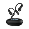 Login L-226 Glazor Earbuds with open-ear design, 11mm bass drivers, Bluetooth 5.3, AI live translation, customizable EQ, and transparent charging case