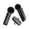 Login L-250 Micron Wireless Vlogging Mic with AI-ANC, 2.4G dongle, dual mic support, low-latency transmission, up to 8 hours playback, and 30m range.