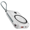 Login MagCore L-711 Power Bank with 10,000mAh battery, MagSafe wireless charging, built-in USB-C cable, Apple Watch charging, and 20W PD fast charging.