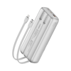 Login Voltra Pro L-708 Power Bank with 20,000mAh battery, 22.5W fast charging, built-in charging cables, premium matte body, and USB PD support.