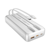 Login Voltra Pro L-708 Power Bank with 20,000mAh battery, 22.5W fast charging, built-in charging cables, premium matte body, and USB PD support.