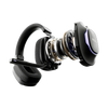 Ronin Hurricane R-1515 Wireless Headphones with Bluetooth 5.4, RGB lighting, 40mm drivers, and ultra-low latency gaming mode.