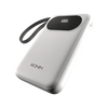 Ronin Pulse R-4065 10000mAh Power Bank with built-in USB Type-C cable, 22.5W fast charging, digital battery display, and slim portable design.