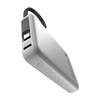 Ronin Pulse R-4065 10000mAh Power Bank with built-in USB Type-C cable, 22.5W fast charging, digital battery display, and slim portable design.