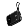 Ronin R-4030 Neutron 10000mAh Power Bank with built-in USB-C and Lightning cables, 22.5W fast charging, and digital battery display.
