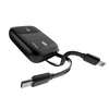 Ronin R-4030 Neutron 10000mAh Power Bank with built-in USB-C and Lightning cables, 22.5W fast charging, and digital battery display.