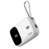 Ronin R-4030 Neutron 10000mAh Power Bank with built-in USB-C and Lightning cables, 22.5W fast charging, and digital battery display.