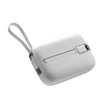 Ronin R-4030 Neutron 10000mAh Power Bank with built-in USB-C and Lightning cables, 22.5W fast charging, and digital battery display.