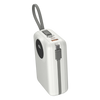 Ronin R-4055 Megawatt 30000mAh Power Bank with 65W fast charging, dual built-in Type-C cables, and digital display.