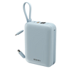 Ronin R-4070 AQUA 20000mAh Power Bank with built-in Type-C and Lightning cables, 22.5W fast charging, USB-C PD, and digital display.