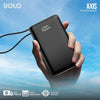 YOLO Axis 22.5W 10000mAh Power Bank with built-in USB Type-C cable, digital LED display, and fast charging.
